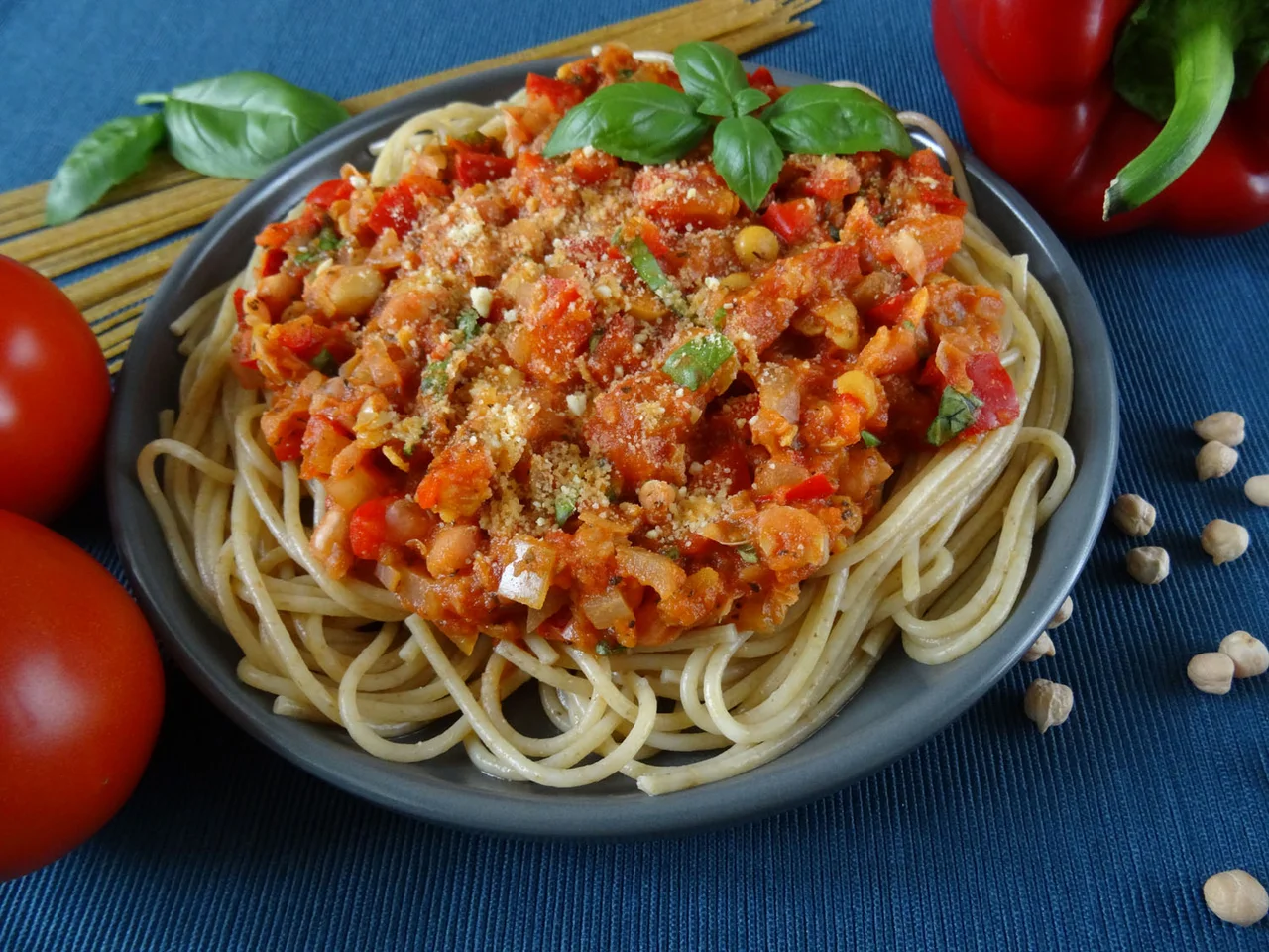 Spaghetti z ciecierzycą