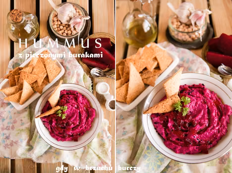 Hummus z pieczonymi burakami
