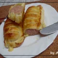 Biała kiełbasa w cieście francuskim