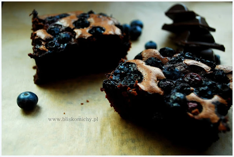 Brownie z borówkami
