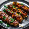 Szaszłyki z kurczaka w sosie BBQ – z patelni grillowej