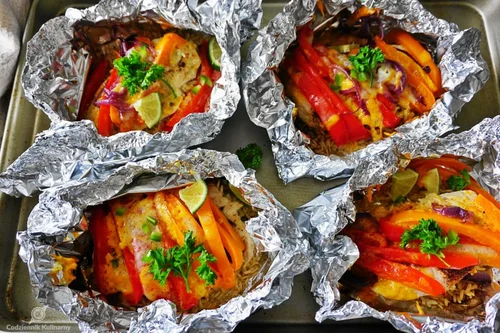 Zapiekana kura mix fajitas z papryką