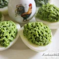Jajka faszerowane zielonym groszkiem