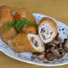 Czosnkowe roladki z serem i pieczarkami