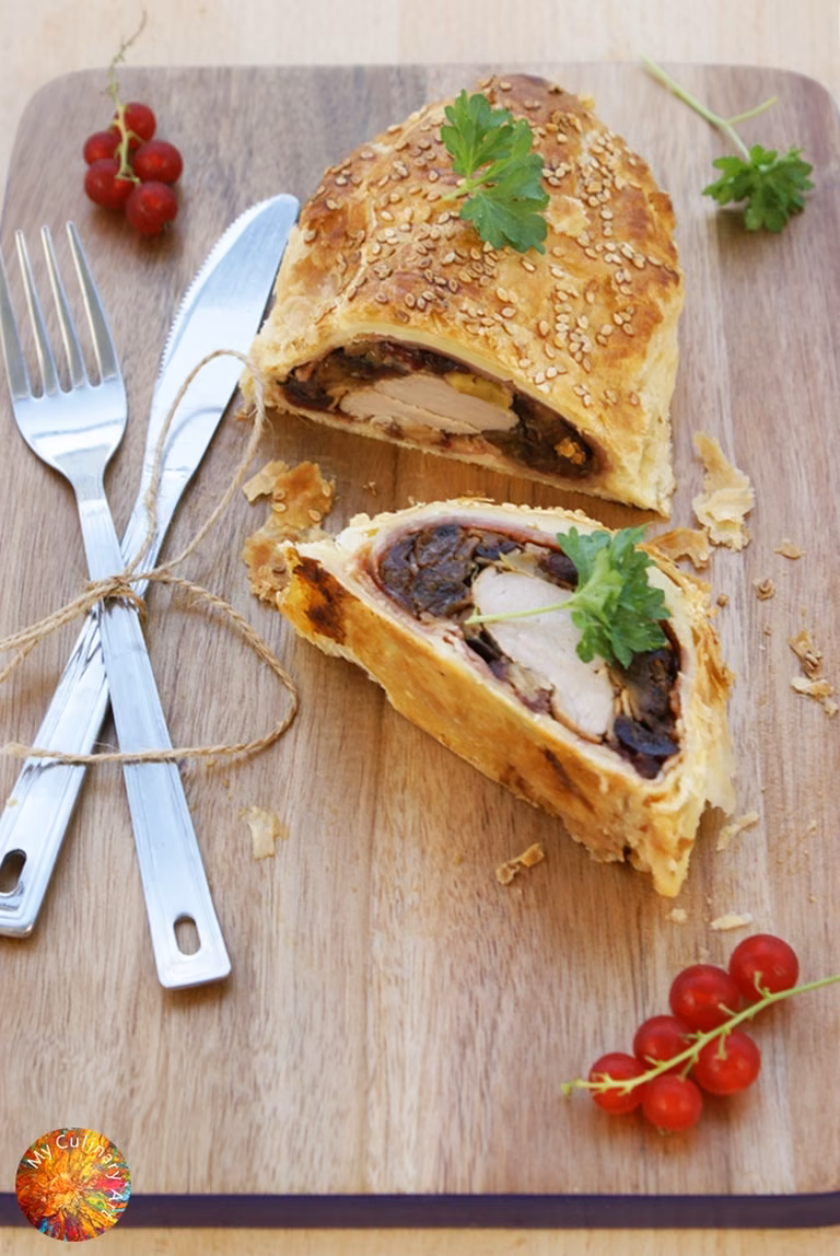 Polędwiczka wieprzowa w cieście francuskim - zdjęcia krok po kroku