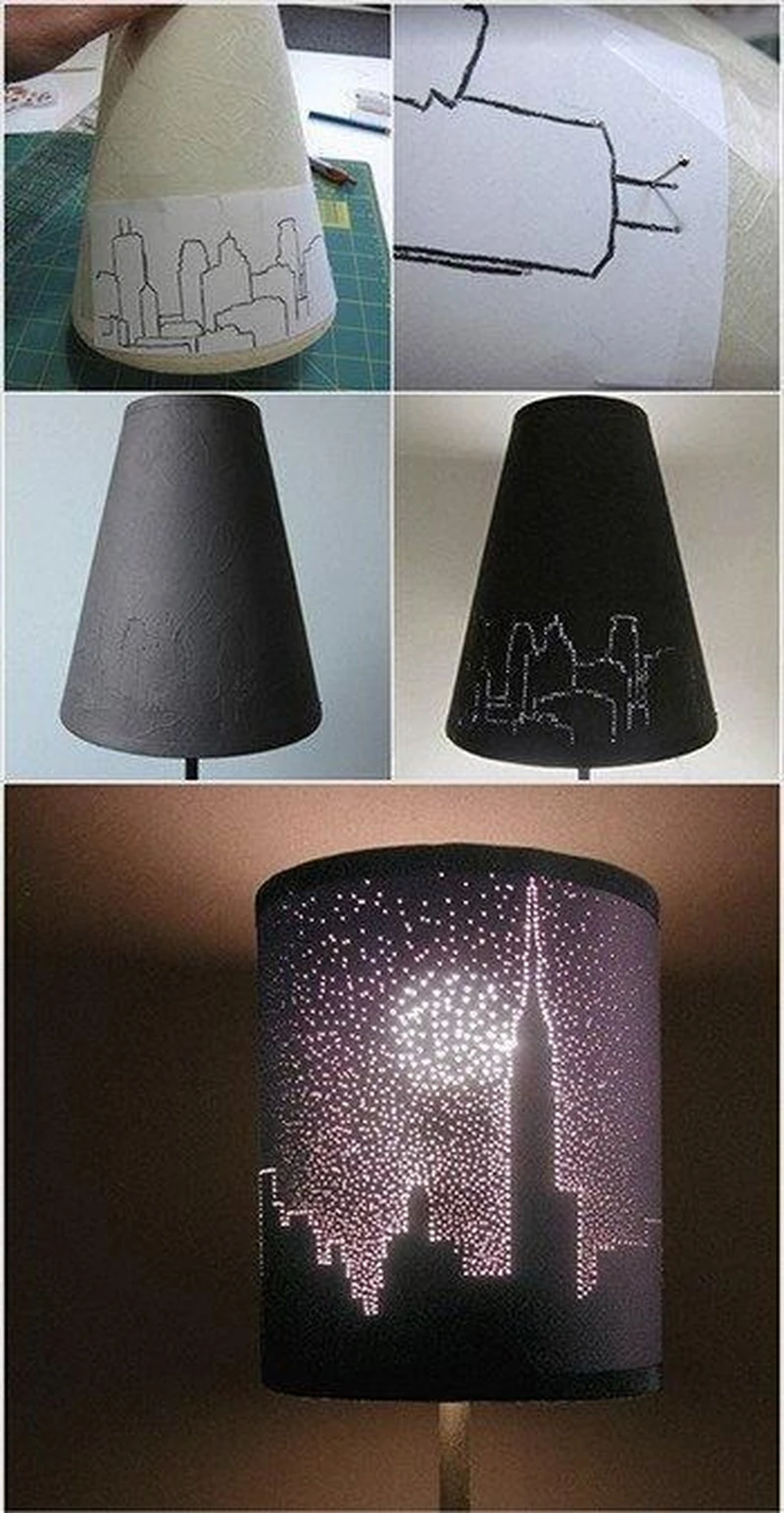DIY - klosz na lampkę nocną