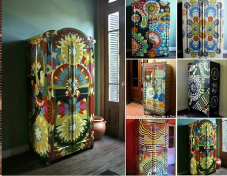Kolorowe i artystyczne szafy