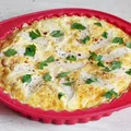 Quiche z łososiem i gruszką