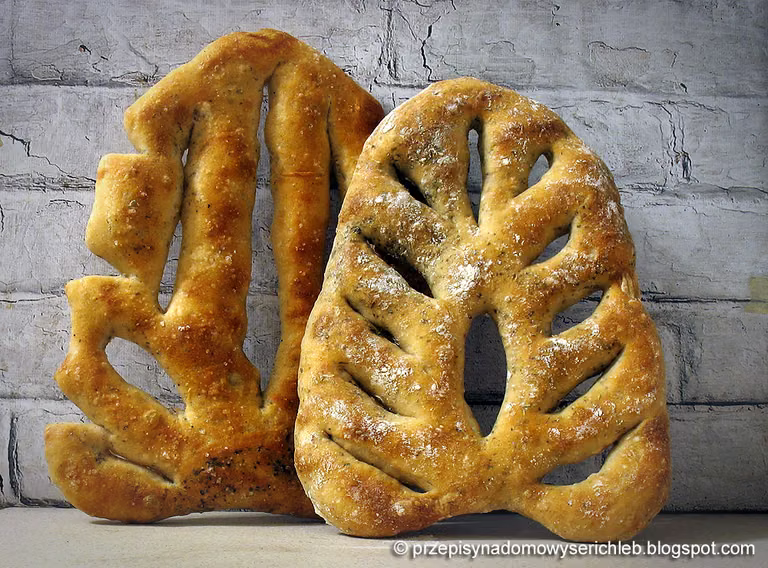 Fougasse  francuski chleb w kształcie liścia