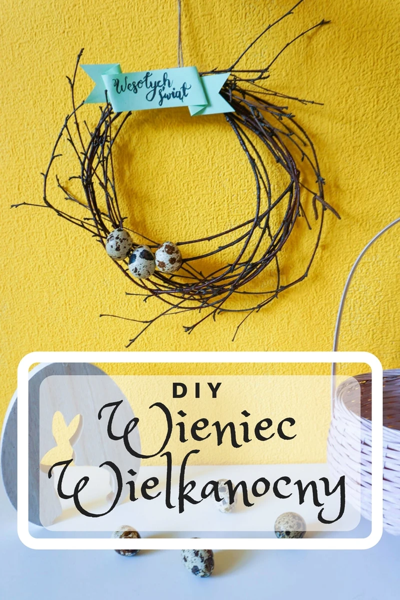 DIY Prosty wieniec wielkanocny