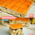 Ciasto Bananowe z masą budyniową - BEZ PIECZENIA