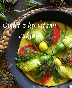 Frittata  z kwiatami cukinii