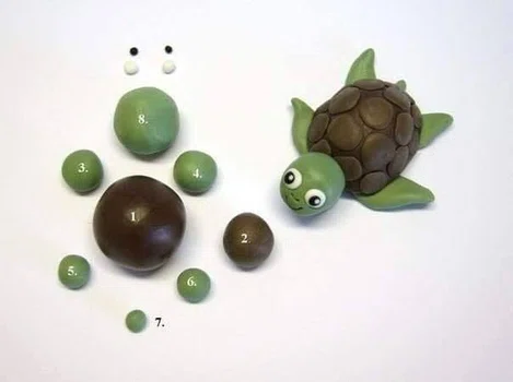 Jak zrobić żółwia z plasteliny