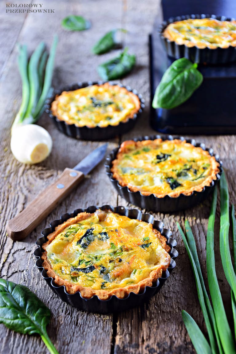Quiche ze szpinakiem i mozzarellą