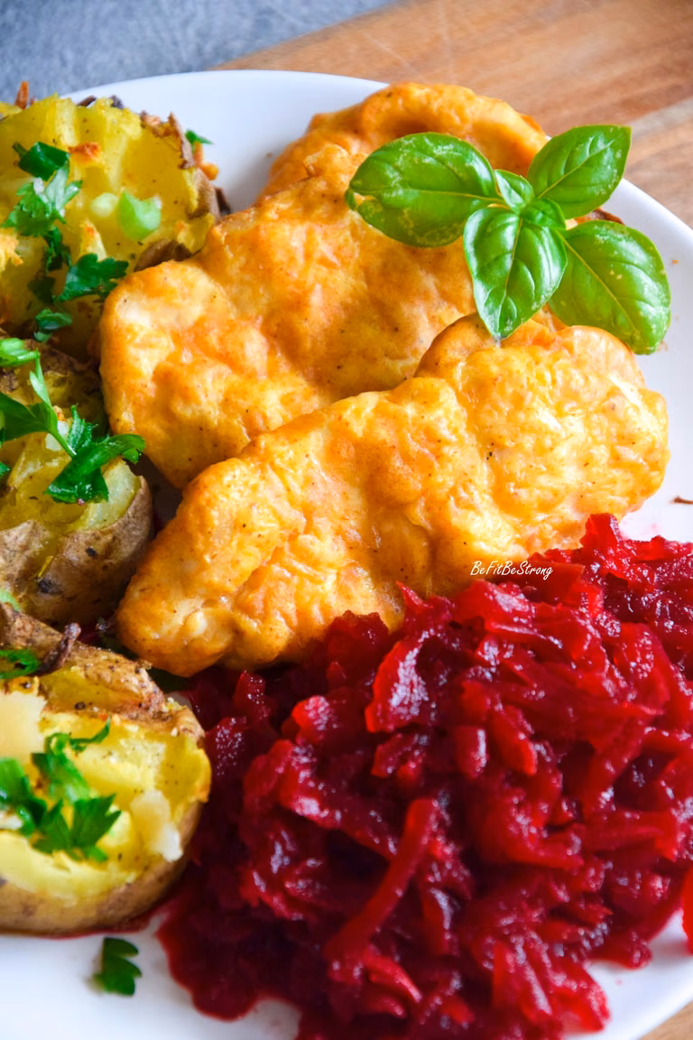 Pieczone kotleciki Szu Szu z miażdżonymi młodymi ziemniakami FIT
