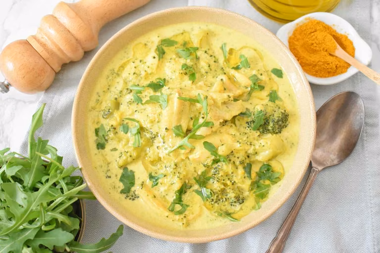 Rybne curry z brokułami