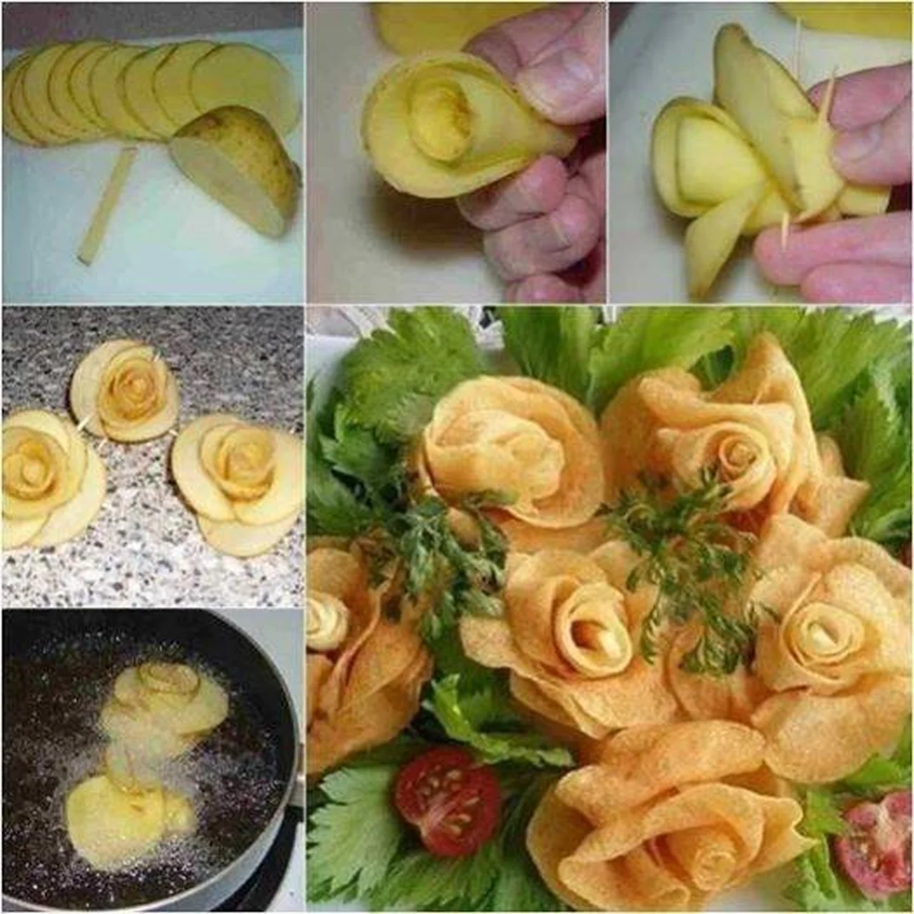 Róże z ziemniaków