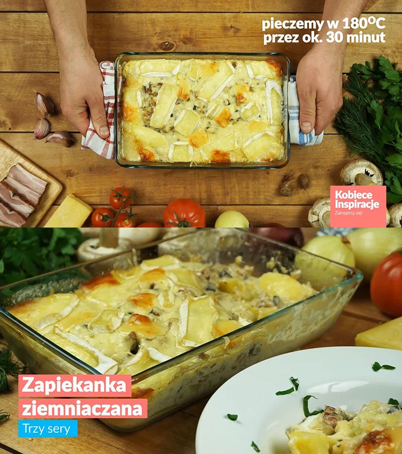 Zapiekanka ziemniaczana - trzy sery