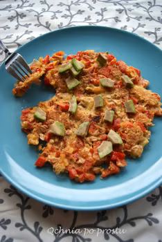 Omlet z płatkami orkiszowymi