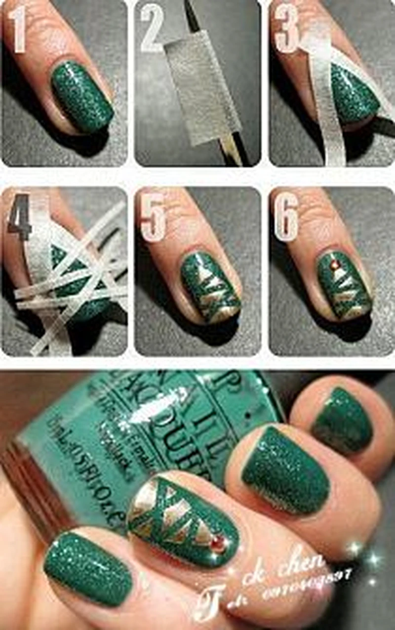Manicure z choinką