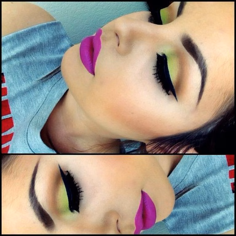 Kolorowy makijaż