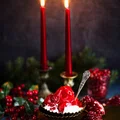 Zimowe lody z truskawek i granatu - świąteczny deser
