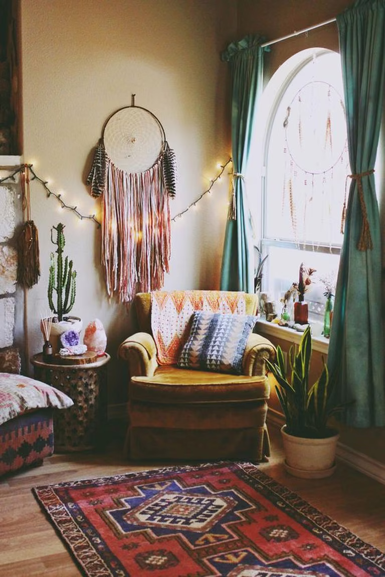 Wnętrze w stylu boho