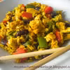 Kurczak z ryżem curry z czerwoną fasolą - 395 kcal