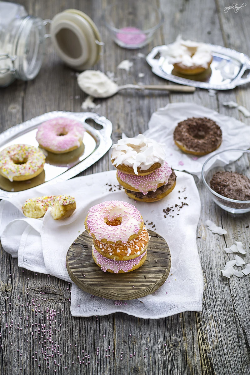 Mini donuty z piekarnika