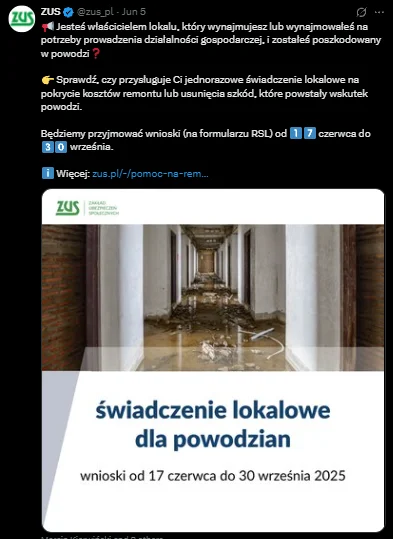 Zdjęcie ZUS przypomina o nowym świadczeniu! Wnioski o pieniądze na remont lub naprawę już od 17 czerwca #1