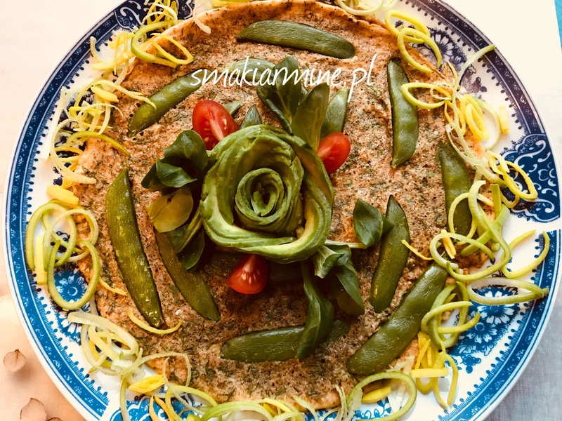Omlet z groszkiem cukrowym