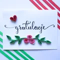 Kartka ślubna handmade - quilling