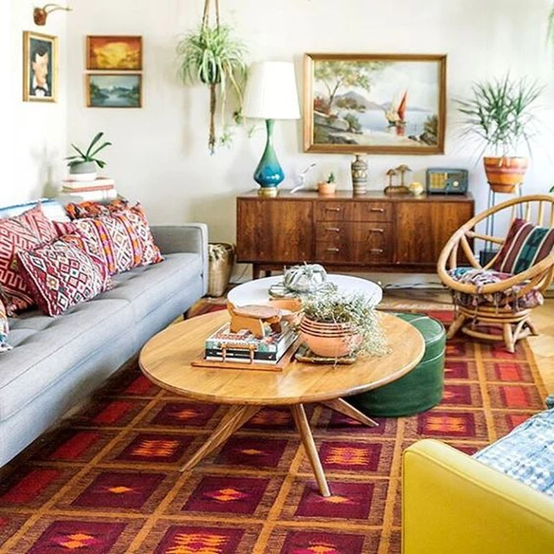 Salon w stylu boho