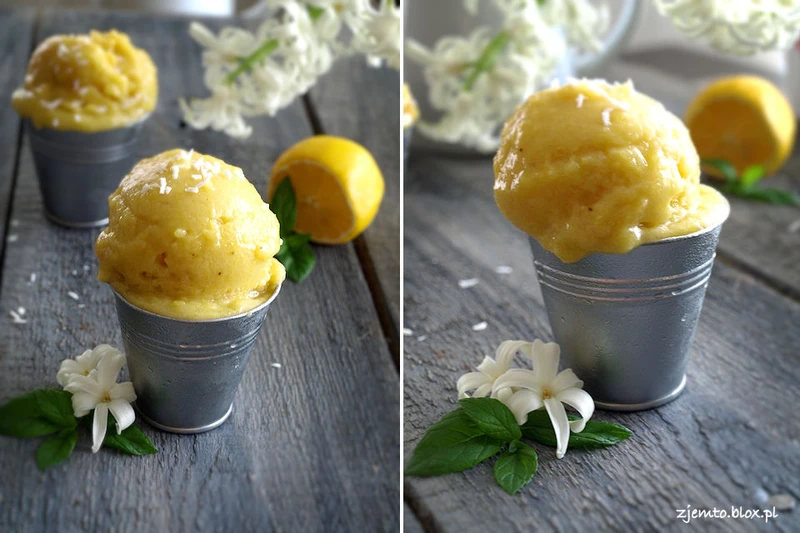 Lody FIT z mango i banana