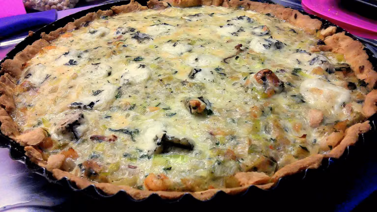 tarta z owocami morza