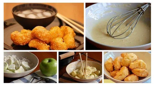 Jabłka w cieście pomarańczowym