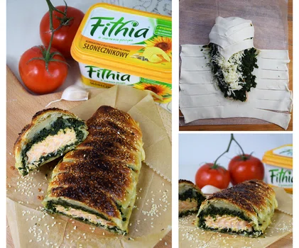 Łosoś w cieście francuskim