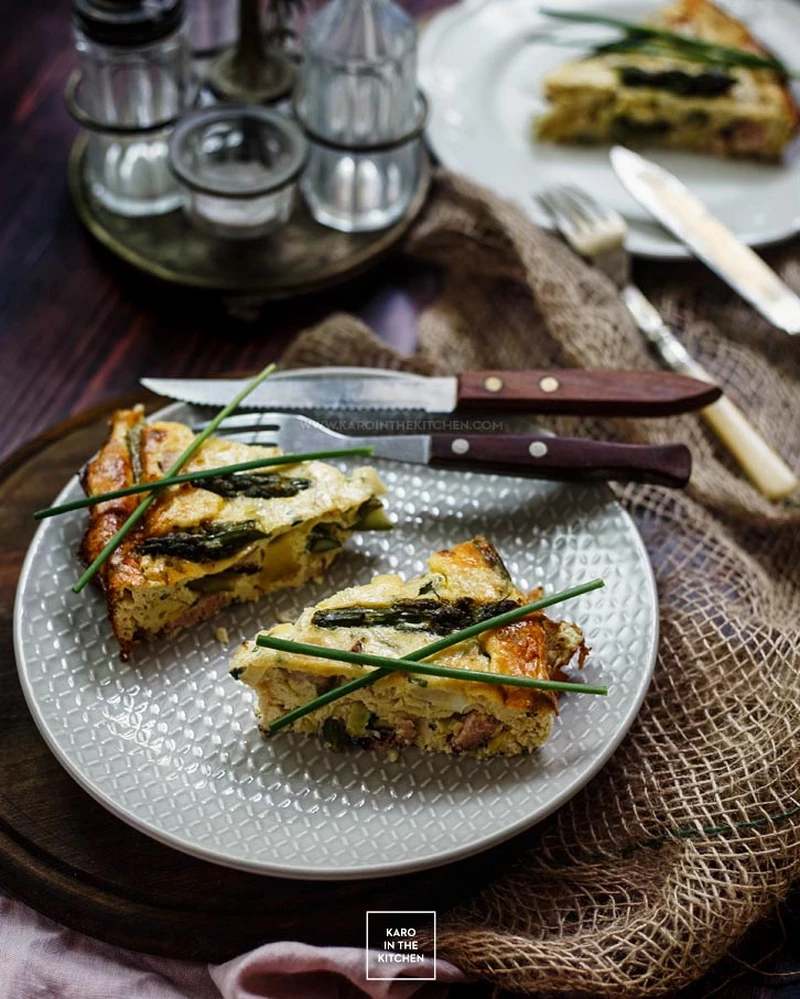 Bezglutenowa tarta ze szparagami – tarta bez ciasta