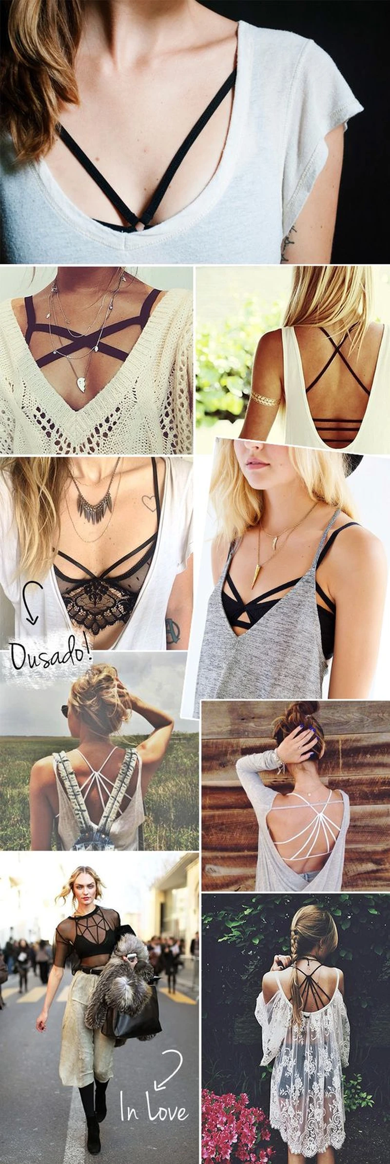 Strappy bra