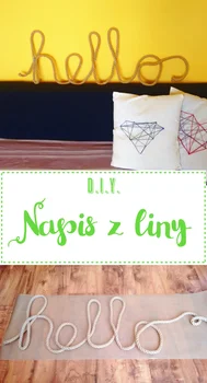 DIY Napis z liny - Rustykalna dekoracja do pokoju