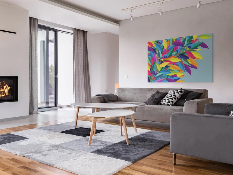 LISTOWIE - NOWOCZESNY OBRAZ NA PŁÓTNIE - 120X80 CM