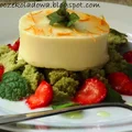 Orientalna Panna cotta na biszkoptach z limonką i matcha