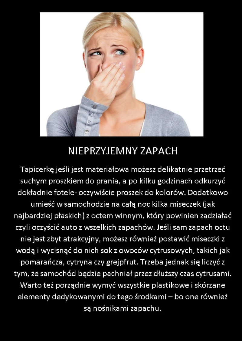 Jak pozbyć się nieprzyjemnego zapachu w samochodzie