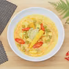 Azjatycka zupa z czerwoną pastą curry