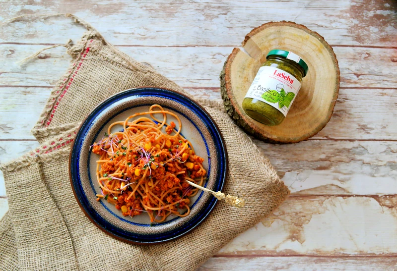 Spaghetti chili con carne