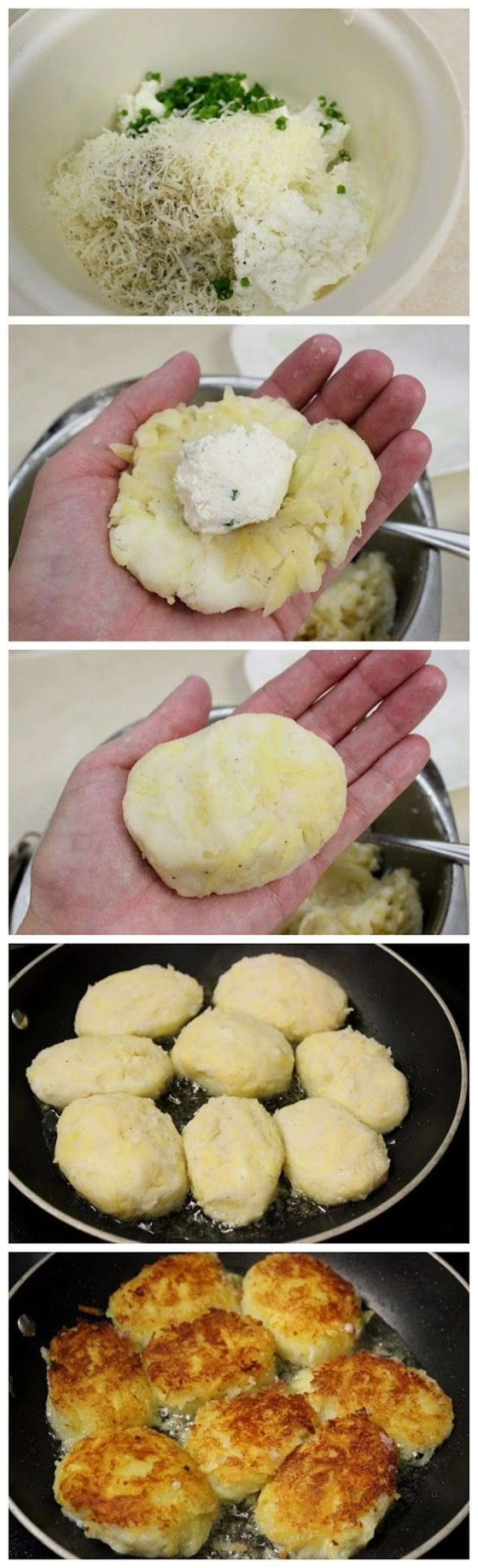 Kotleciki z ziemniaków z twarożkiem