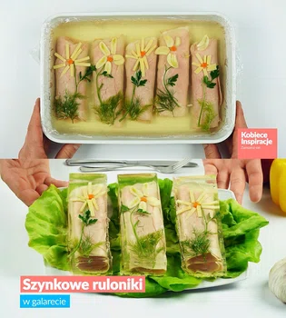 Szynkowe ruloniki w galarecie