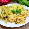 PIERSI Z KURCZAKA ZAPIEKANE Z SEREM I POMIDORAMI