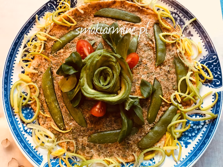 Omlet z groszkiem cukrowym