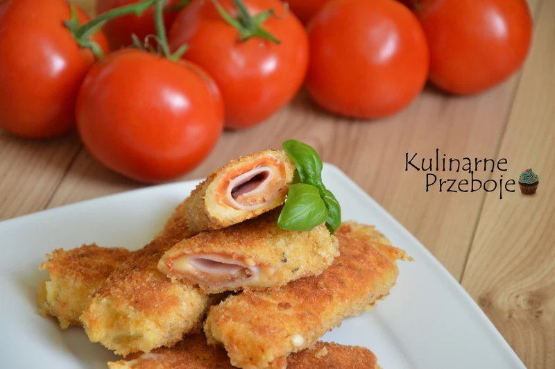 Krokiety z chleba tostowego z szynką i serem